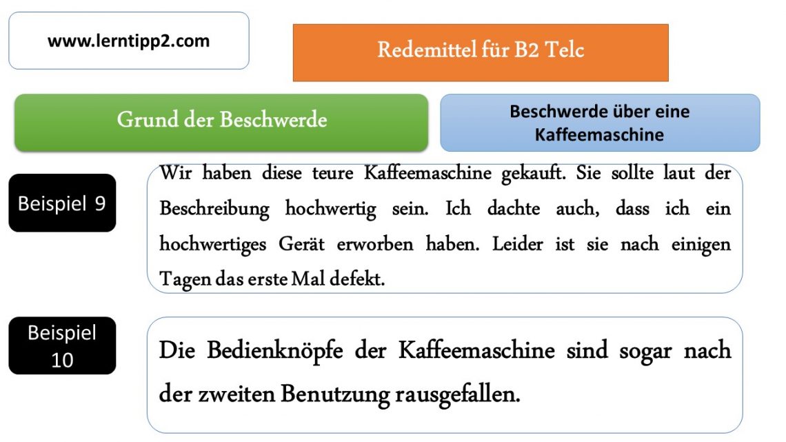Antwort Auf Beschwerdebrief B2 Beispiel lerntipp2.com